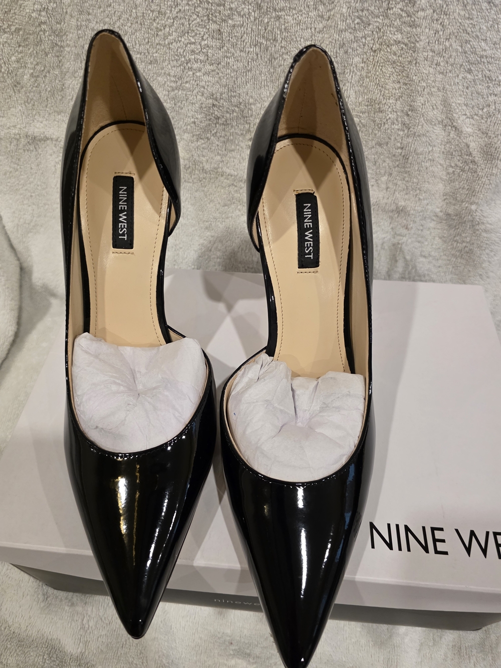 Nine West Women's Black Patent Pointed-Toe Pumps